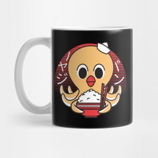 Kawaii Octopus Eating Tako Sushi Mug